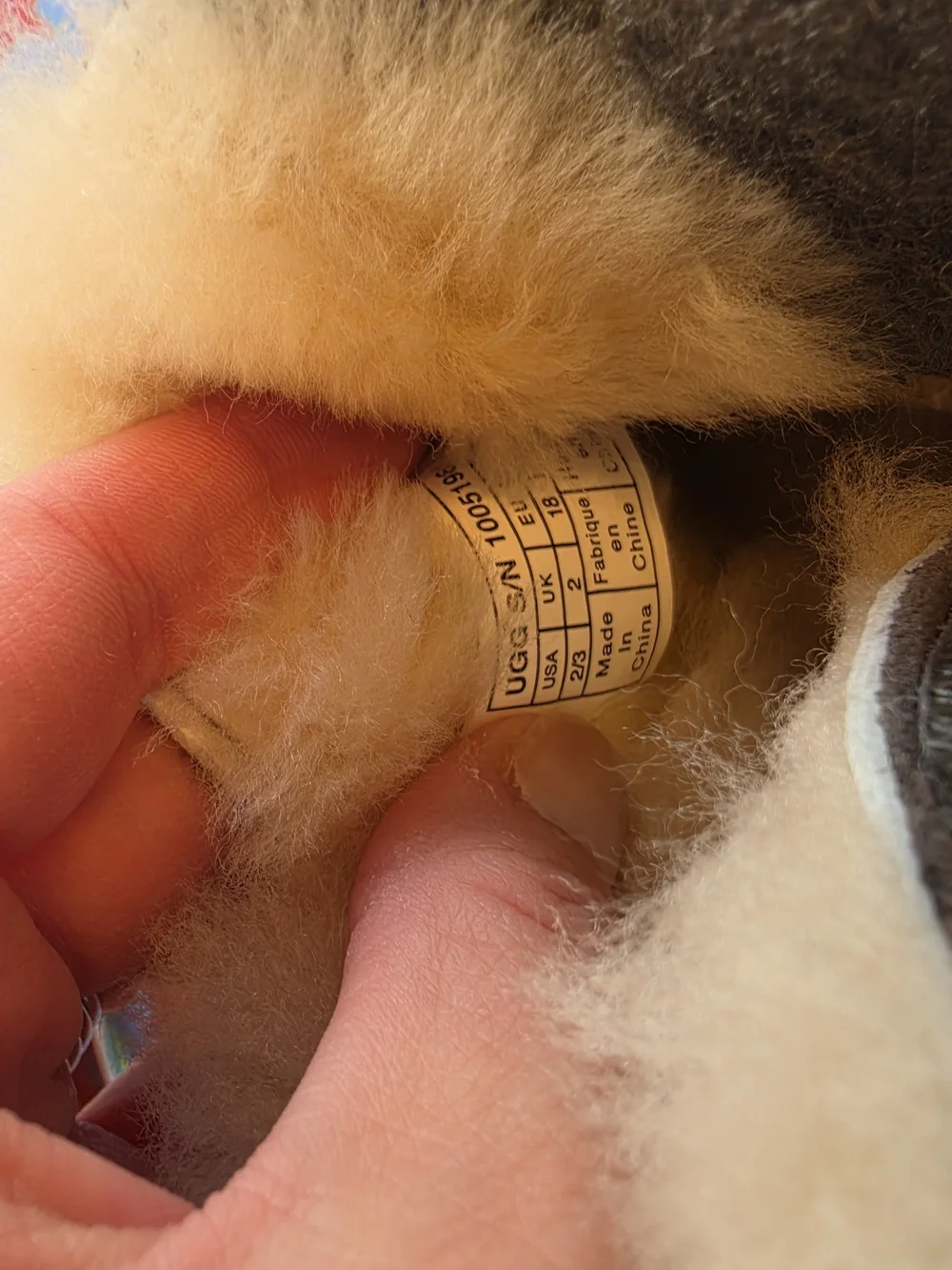 UGG plush shearling